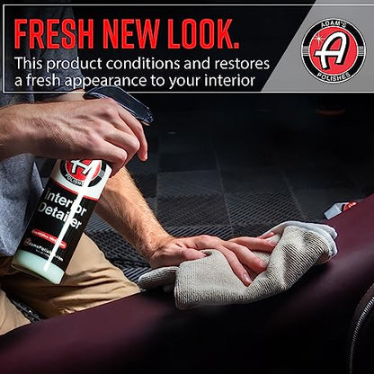 Adam's Polishes Interior Detailer 16 fl. oz - Total Car Cleaner, Protectant & Dressing | All Purpose Leather Conditioner | Vinyl, Dashboard, Screen, Seat Cleaner & More - Pack of 2 - size: 32 Fl Oz (Pack of 1)