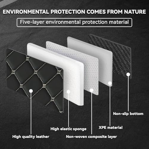 Car Floor Mats Fit for Nissan Kicks 2022-2025 All Weather Durability Leather Car Floor Mats, Skidproof Pedal, Waterproof, Wear-reistant(Black Beige) - color: Black Beige