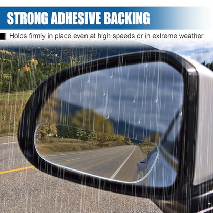 Rectangular Car Blind Spot Mirror, Adjustable Frameless HD Convex Rearview Side Mirror for Enhanced Safety, Universal Removable Wide Angle Auxiliary Mirrors Accessories for Vehicle (DM-070) - size: Rectangular