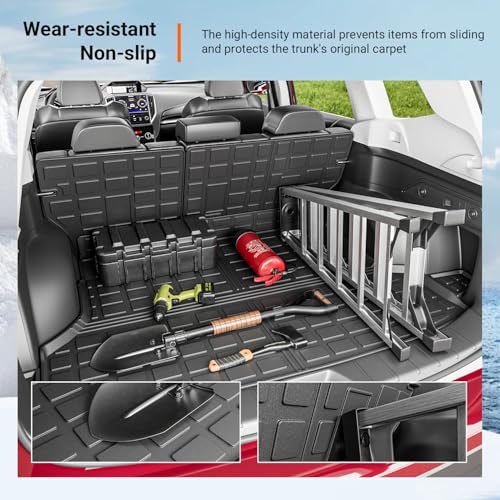 powoq Cargo Mat Compatible with 2019-2024 Subaru Forester Trunk Mat Cargo Liner Back Seat Protector TPE Replacement for 2019-2021 2022 2023 2024 Subaru Forester Accessories (Trunk Mat+Backrest Mats) - size: Compatible With Subaru Forester | 2019-2024