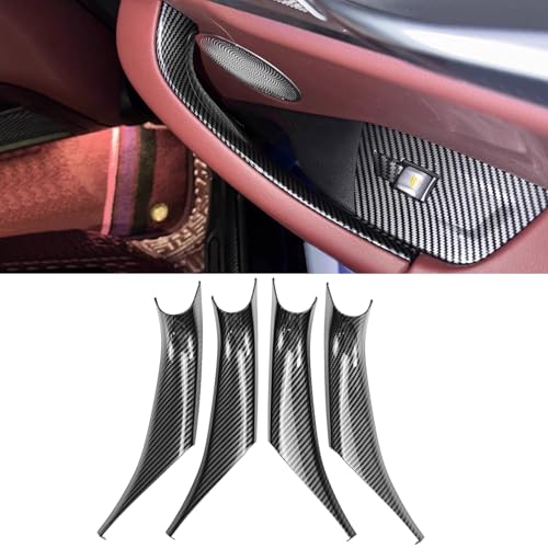 Car Door Handles Covers for BMW X3 G01 2018-2024 and X4 G02 2019-2025 Left and Right Side Interior Door Handle Decorative Covers (4PCS Carbon Fiber Color) - color: 4PCS Carbon fiber color
