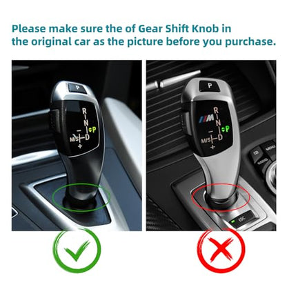 AIRSPEED Carbon Fiber Car Gear Shift Knob Cover Interior Trim for BMW F20 F21 F22 F23 F30 F34 F35 F10 F11 F07 F18 F15 F16 F01 X3 X4 Accessories - style: Style B