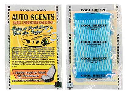 Individually Wrapped - Professional Car Air Freshener Pads - Remove Smells & Add Ambience (15 Per Pack) (Cool Breeze) - color: Cool Breeze