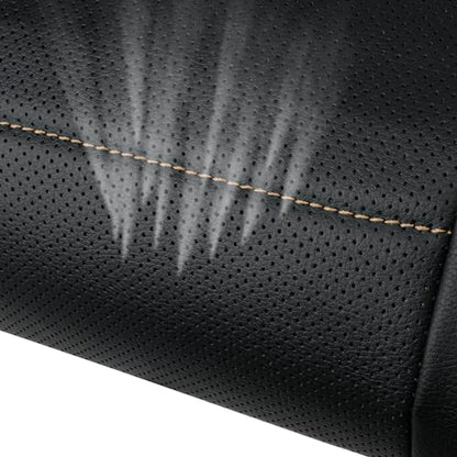 CAR PASS Universal FIT Piping Leather Car Seat Cover, for suvs,Van,Trucks,Airbag Compatible,Inside Zipper Design and Reserved Opening Holes (Full Set, Black and Beige) - color: Beige Black