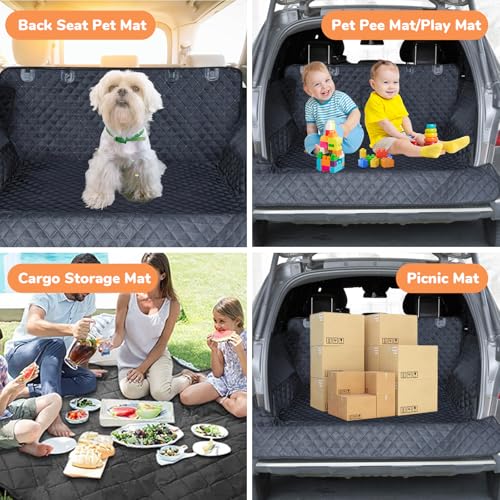 SUV Cargo Liner for Dogs, 200 * 135cm Pet Dog Car Seat Cover with Side Flaps for SUVs Backseats, Dog Car Trunk Seat Protector Cover Mat for Universal Car Trunk Pet (79inch*53.14inch)