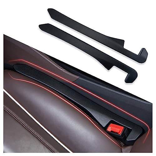 IHOTDER 2PCS Car Seat Gap Filler - Car Seat Gap Filler Organizer for Holding Phone,Key,Purse - Universal Car Gap Filler Fits Car Truck SUV Car Interior Accessories (Black/2PCS)… - color: Black