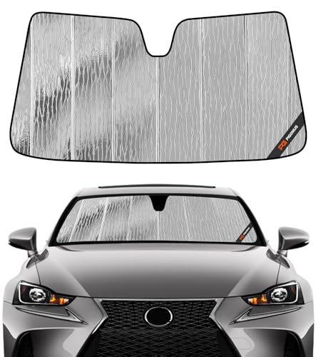 Pigenius Windshield Sunshade for Lexus IS200t/IS250/IS300/IS350/IS F 2014-2020 Front Window Sun Shade - AstraGuard - color: Silver, size: 2014-2020 IS
