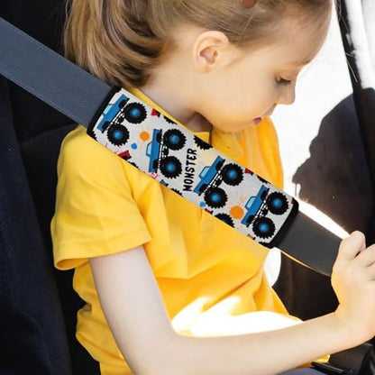 Fashion Car Seat Belt Covers Soft Cushion Pad Car Shoulder Strap Harness Pad Grunge Monster Truck Car Art - color: Color846