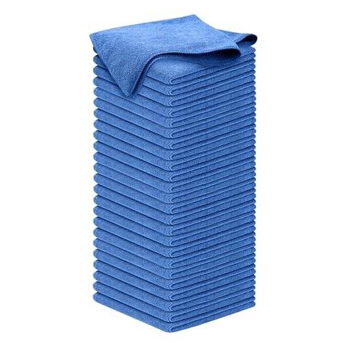 USANOOKS Premium 300GSM Microfiber Cleaning Cloth - 12.5"x12.5" High Performance - 1200 Washes, Ultra Absorbent Microfiber Towels for Cars Undercarriage, Rims & Engine Bay Cleaning - Microfiber Cloth - color: Blue, size: 50 pack