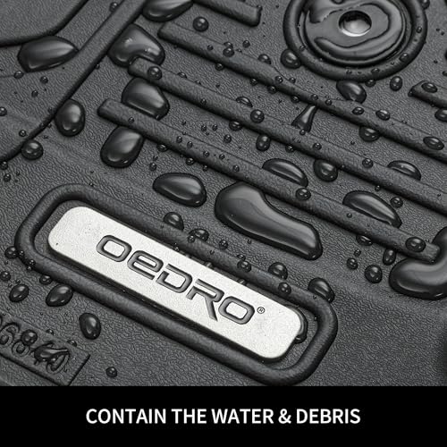 OEDRO Upgraded Floor Mats Fit for 2019-2026 Chevrolet Silverado 1500/GMC Sierra 1500 & 2020-2026 Chevy Silverado/GMC Sierra 2500HD/3500HD Crew Cab w/Rear Under seat Storage Box, Front Bucket Seating - style: Bucket Seat| Crew Cab|