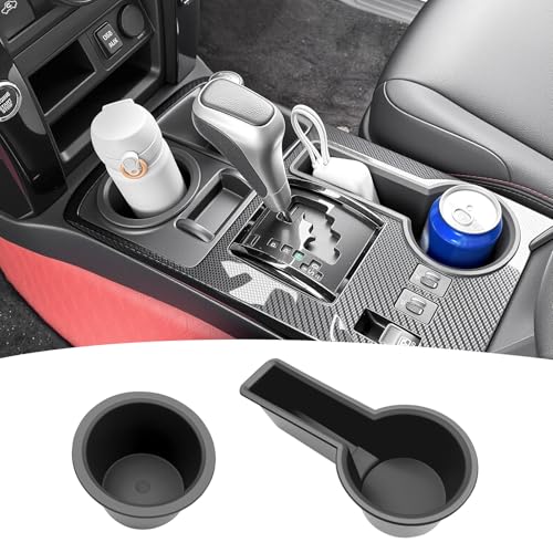 Cup Holder Fits for 2014-2024 Toyota 4Runner Center Console Coaster Cup Mat Compatible with 4Runner Interior Accessories Organizer Storage Tray (Left+Right, 2PCS) - size: 14-24 Cup Holders