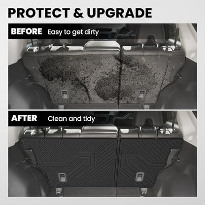 LASFIT Rear Seat Back Protector for Honda CRV 2012-2016, All Weather TPE Pet Friendly Custom Fit CR-V Second Row Back Seat Cover Backseat Mat Liner Accessories, Black - style: 2）For Honda CR-V | 2012-2016 | Seat Back Protector
