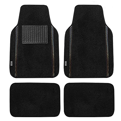FH Group Universal Fit Car Floor Mats – All-Purpose Carpet Floor Mats & Protectors for Cars, SUVs & Trucks, Durable Automotive Carpet Mats, Black - color: Black, style: Floor Mats