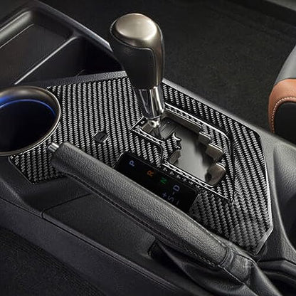 NVCNX Real Premium Carbon Fiber Car Center Console Automatic Transmission Gear Shift Panel Cover Decal Compatible with Toyota RAV4 2013 2014 2015 XLE LE Limited Interior Trim Kit Accessories Black - A - color: 2013-2015 Gear Shift Panel Trim - Kit a