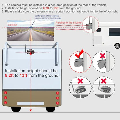 Haloview Byte Tango BT16-V1 1080P Mirror Dashcam & Wireless Rearview Camera System with Blind Spot Detection (BSD) for RV (Height 9.2-13.1ft) - BT16-V1