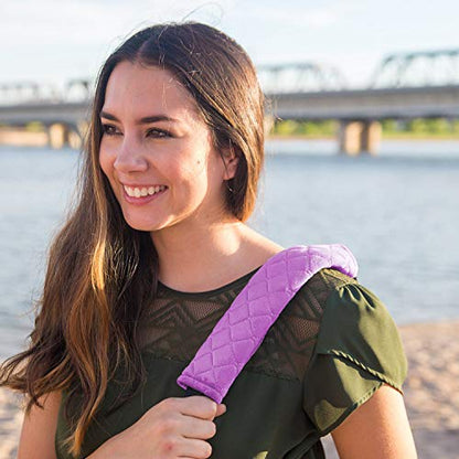 4 Pack Universal Car Seat Belt Pads, Adult Seat Belt Shoulder Strap Covers Harness Pad for Car/Bag,Soft Comfort Helps Protect You Neck Shoulder from The Seat Belt Rubbing (4pack-Purple) - color: purple