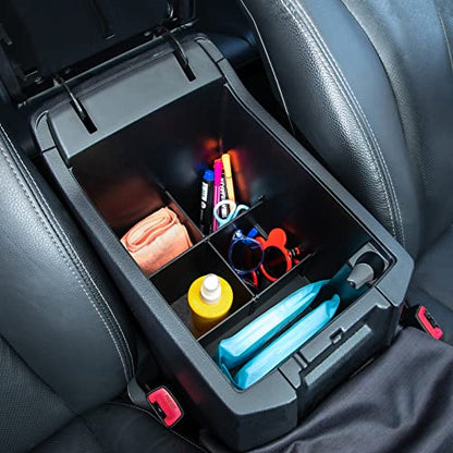JDMCAR Compatible with Toyota 4Runner Accessories 2010-2024 Center Console Organizer,Insert ABS Black Materials Compartment Divider - color: Matte Black