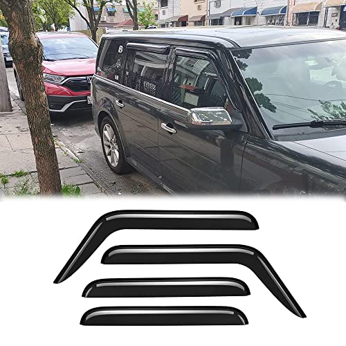 94079 Sunproof Waterproof Side Window Wind Deflector, 4pcs Protective Replacements Rain Guards Set, Window Visor fit for FORD FLEX 2009-2019 - size: 94079