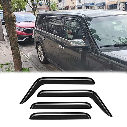 94079 Sunproof Waterproof Side Window Wind Deflector, 4pcs Protective Replacements Rain Guards Set, Window Visor fit for FORD FLEX 2009-2019 - size: 94079
