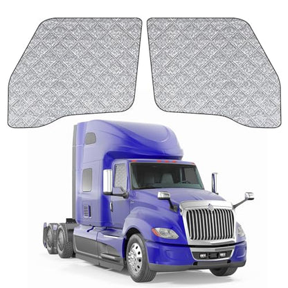 Side Window Sun Shade for International Lonestar LT MV Series 2018-2026, Custom Fit 210T Reflective Sunshade for Semi Truck, 6-Layer Heat Insulation Privacy Protector,2PCS - size: International Lonestar / LT / MV Series 2018-2026