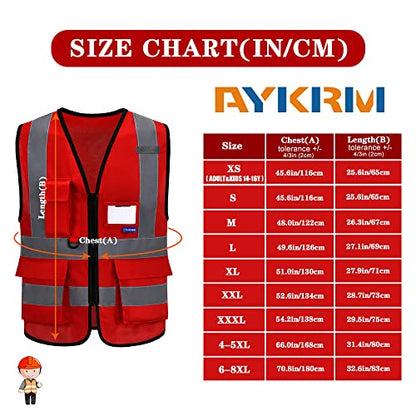 A-SAFETY Xsmall Red work vest class 2 - color: Red Mesh, size: X-Small