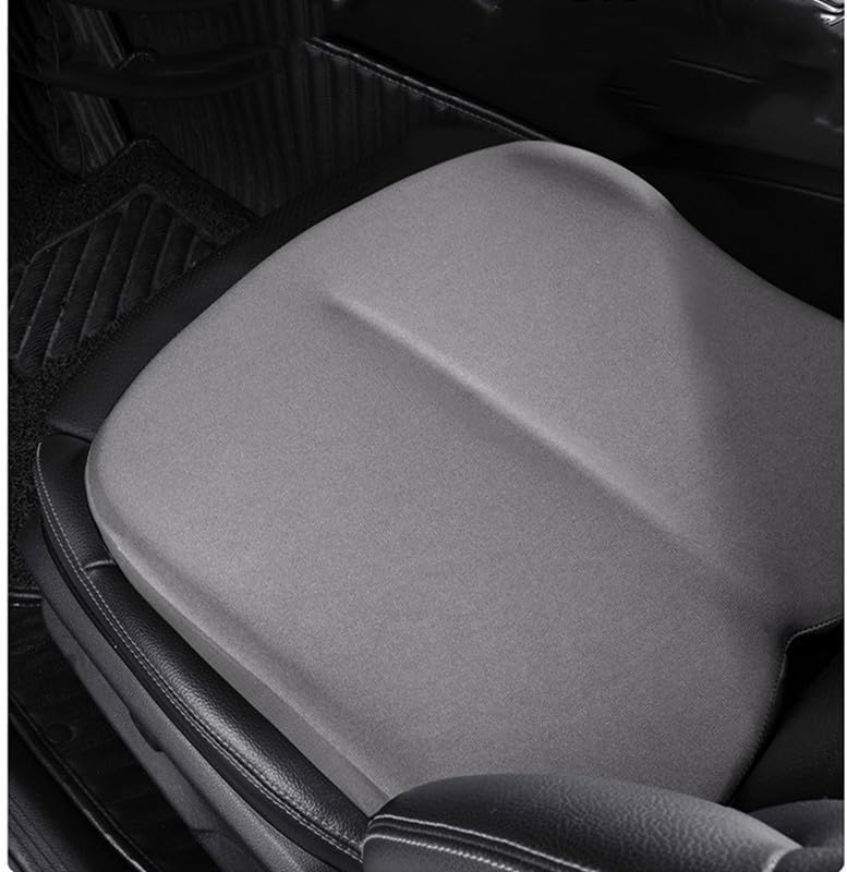 Adult Car Booster Seat Cushion, Car Seat Driver Height Boost Mat Memory Foam Car Seat Cushions Pad Improve Driving View Non-Slip 3D Office Chair Cushion Pressure Relief (Grey) - color: Grey