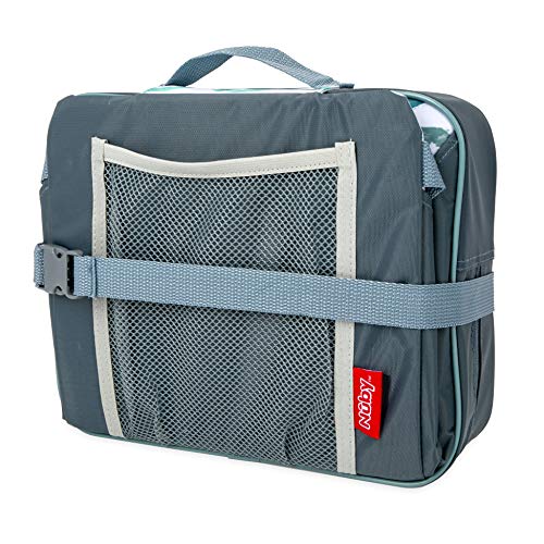 Nuby Easy Go Booster Seat - Travel Booster Seat for Babies and Toddlers - Holds Up to 35 Pounds - 9+ Months - Gray Chevron - color: Chevron