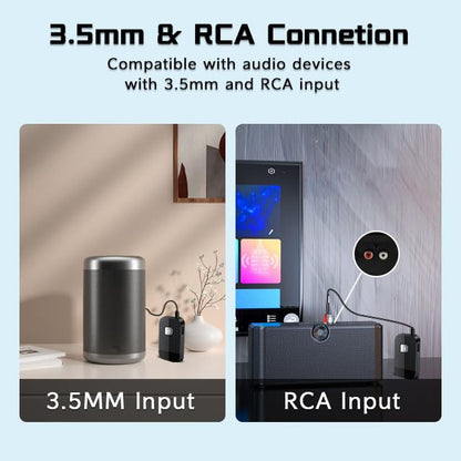 iDIGMALL Advanced Bluetooth 5.4 Receiver for Home Stereo, Wireless Audio Adapter for Wired Speaker Car Stereo Music Streaming with 3.5mm RCA Jack, 20 Hours Playtime, Easy to Slide ON/Off, Multi-Point - color: J205