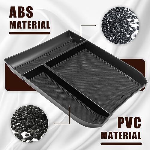 Muslogy for Palisade 2023 2024 Lower Center Console Organizer Storage Tray Interior Accessories ABS Material Compatible with Hyundai Palisade 2021 2022-2024 (Black) - size: 21-25 Palisade Console Organizer