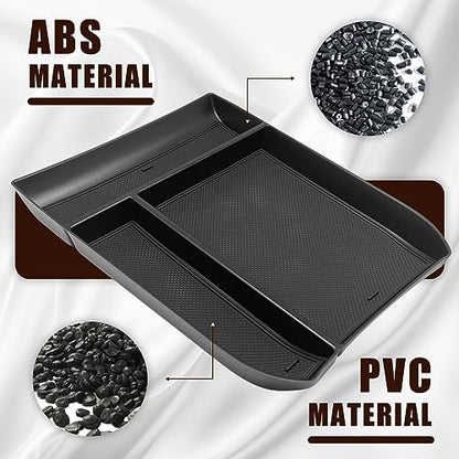 Muslogy for Palisade 2023 2024 Lower Center Console Organizer Storage Tray Interior Accessories ABS Material Compatible with Hyundai Palisade 2021 2022-2024 (Black) - size: 21-25 Palisade Console Organizer
