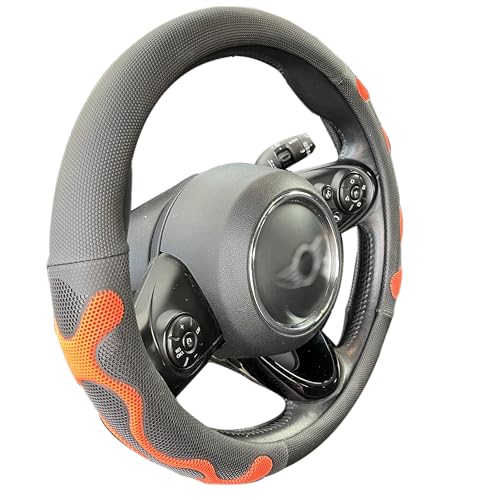 PINCTROT Large Size Comfy Grip Steering Wheel Cover, Anti-Slip Design, 15.5-15.75 Inch(Silicone Orange) - color: 7.Orange, size: Large Size[15 1/2''-15 3/4'']