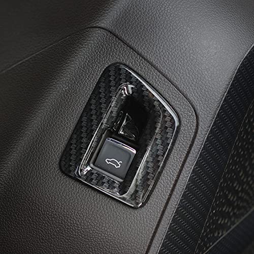 for Volkswagen Atlas 2018 2019 2020 2021 2022 2023 Atlas Cross Sport Accessories, Driver Seat Trunk Door Button Cover ABS Carbon Fiber Texture - size: TRUNK DOOR BUTTON COVER-1PC