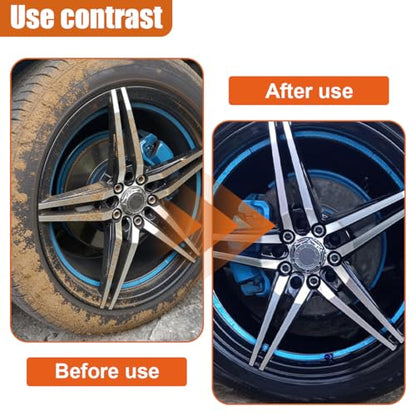 3PCS Car Cleaning Brush, 15.7 Inch Long Handle Tire Wash Brush, Small Car Detailing Brush for Wheel Rims & Fenders, Universal Brushes Set for Vehicle Interior, Home (40CM-15.7IN) - size: 40CM-15.7IN