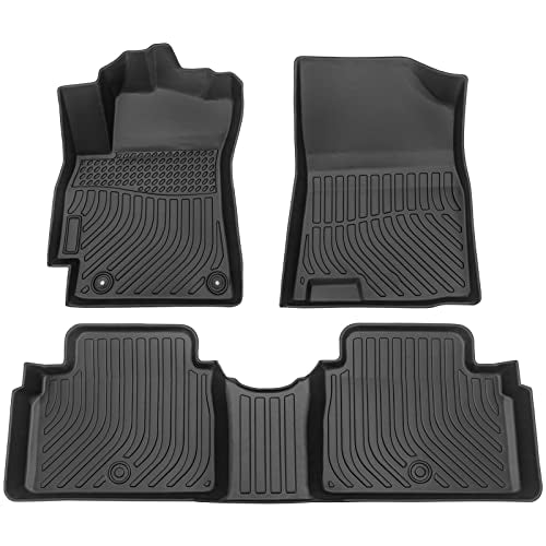 Floor Mats for 2021-2023 Elantra N (No Fit 21-23 Hybrid) All Weather Protection Custom TPE Rubber Floor Odorless Anti-Slip Waterproof, 1st & 2nd Row, Black (2021-2023 Elantra N) - color: 2021-2023 Elantra N