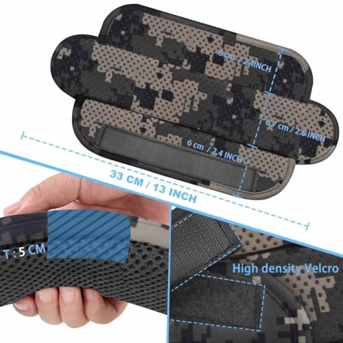 ZINZ 2-Pack Universal Shoulder Pad with Ultra Thick Cushion for Bag Luggage Bag Crossbody, Plus Long & Anti-Slip & Breathable,Camouflage Gray - color: Camouflage Gray
