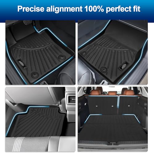 Peleus Floor Mats for Mazda CX-50 CX50 2023-2026 (Non Hybrid),TPE All Weather Protection 2 Rows Car Floor Liners with Cargo Liner Backrest Mat for Mazda CX-50 CX50 Trunk Mat+Backrest Mats+Floor Mats - style: For Mazda CX-50 2023-2026
