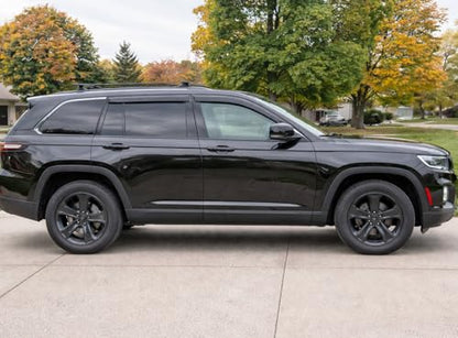 2022-2026 Tape-On Rain Guards for Jeep Grand Cherokee Side Window Visor Deflectors Laredo Altitude Limited Trailhawk Overland Summit Reserve Durable Tinted Shades 2023 2024 2025 - size: For Jeep Grand Cherokee 2022-2026