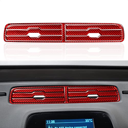 Carbon Fiber Decal Car Center Air Vent Sticker Interior Trim for Chevrolet Camaro 2010 2011 Accessories - color: Air Vent