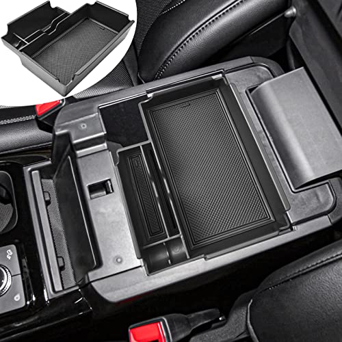 EDBETOS Center Console Organizer Tray Compatible with Ford Explorer Accessories 2020 2021 2022 2023 2024 2025 2026 Interior Secondary Armrest Storage Glove Box Divider Insert ABS Material, Black Trim