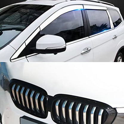 Chrome Silver Car Exterior and Interior Molding Trim Universal Bumper Window Door Body Side and Household Furniture Surfaces Decorative Strip Scratch-Proof (Width: 1 inch (25mm), Length: 12Ft) - size: Length: 12Ft