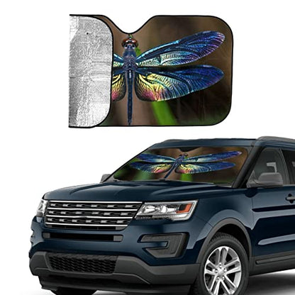 Dragonfly Car Windshield Sunshade Front Window Sun Visor Protector Foldable Shield Cover for Truck SUV - color: Black1