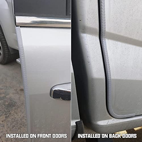 Winunite 16.4ft(5m) Car Door Edge Guards Light Gray– Fits Most Vehicles, No Glue, U-Shaped, Built-in Metal Clips, Scratch and Chip Resistant – Reduces Dings in Parking Lots - color: gray, size: 16-2/5Ft