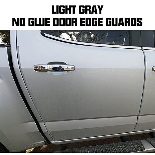 Winunite 16.4ft(5m) Car Door Edge Guards Light Gray– Fits Most Vehicles, No Glue, U-Shaped, Built-in Metal Clips, Scratch and Chip Resistant – Reduces Dings in Parking Lots - color: gray, size: 16-2/5Ft