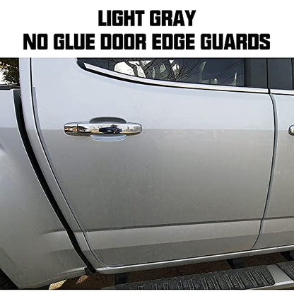 Winunite 16.4ft(5m) Car Door Edge Guards Light Gray– Fits Most Vehicles, No Glue, U-Shaped, Built-in Metal Clips, Scratch and Chip Resistant – Reduces Dings in Parking Lots - color: gray, size: 16-2/5Ft