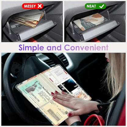 Car Registration and Insurance Holder，Colour Patterns Men Women Car License Document Registration and Insurance Card Holder - color: Bohemian leaves