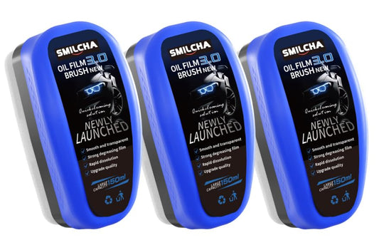 New Upgrade 3.0 Automotive Oil Film Cleaning Brush for Car Windows - 3-Second Oil Dissolving, Refillable Liquid, Clear Vision Glass Cleaner, Car Windshield Cleaner for Cleaning Brush (3PCS) - size: XXXL