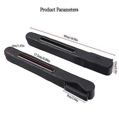 2 Pack Car Seat Gap Filler Organizer for Driver Side and Passenger Side Auto Center Console Side Filler Filler for Car Front Seat (Black 2 pcs) - color: Black- 2 pcs
