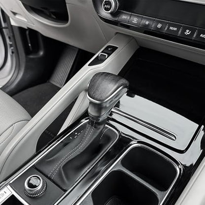Car Knob Gear Protector, ABS Auto Shift Gear Cover, Gear Cover, Compatible with Kia Telluride 2020-2024 Accessories (Wood Grain) - color: Wood Grain