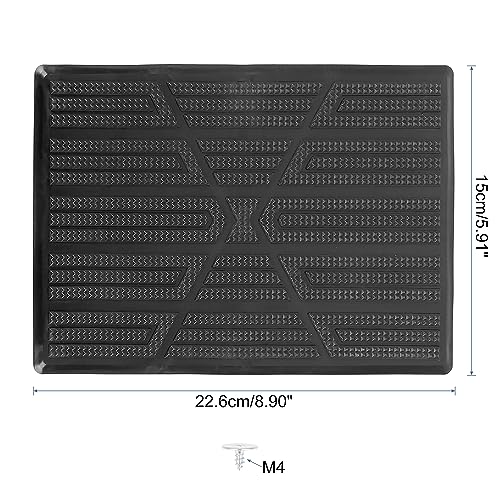 X AUTOHAUX Universal Car Vehicles Trucks Floor Carpet Mat Patch Heel Scuff Plate Foot Rest Pedal Pad