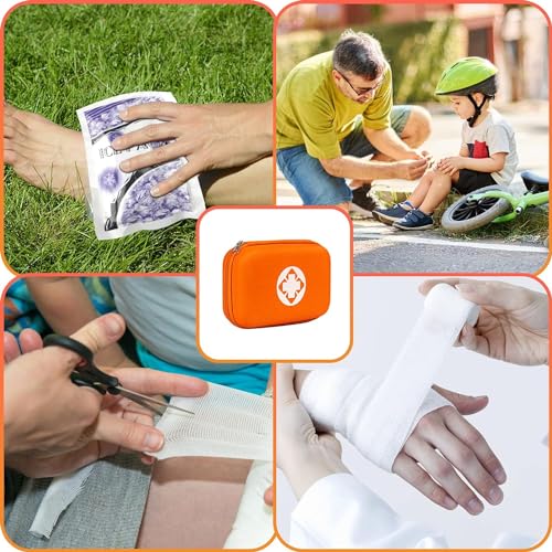 First Aid Kit Emergency Kit Camping Essentials Car-Home Orange First-Aid Bag - 277 Piece Emergency Supplies Hiking First Aid Kit for Backpack Survival Kits for Disaster Preparedness YIDERBO - style: Orange-273Pcs